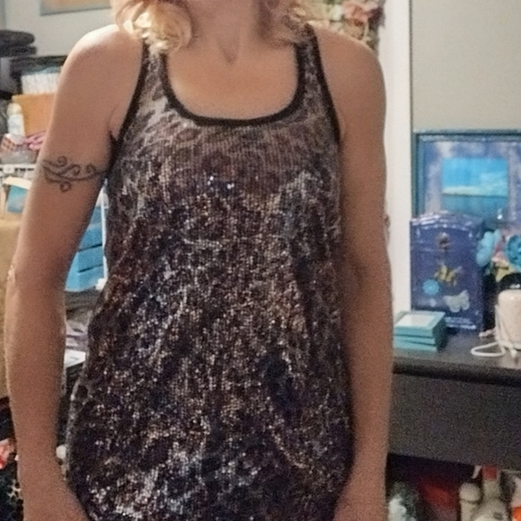 Cheetah print sequined top - Picture 10 of 12